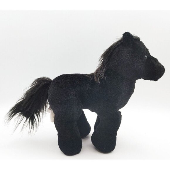 GANZ WEBKINZ HM145 Black Stallion Horse 9 Inches Stuffed Animal Plush Toy - Picture 3 of 5